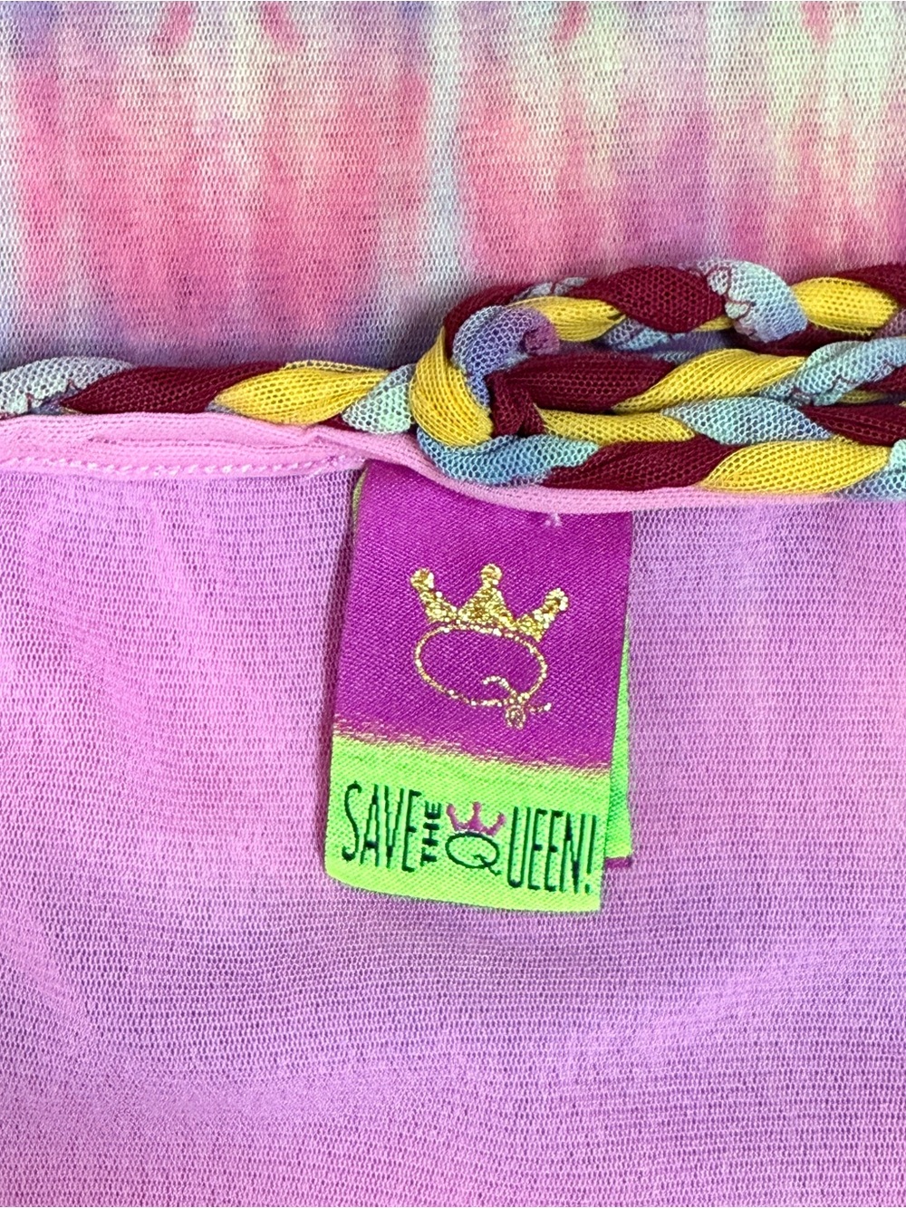 Save the Queen pink rose mesh top - Picture 5 of 5